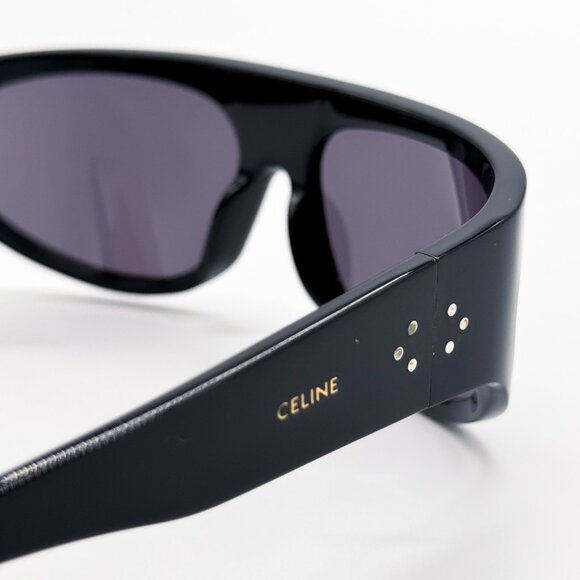 NEW CELINE CL40272I 01A UNISEX SHINY BLACK SUNGLASSES CELINE - Picture 8 of 12
